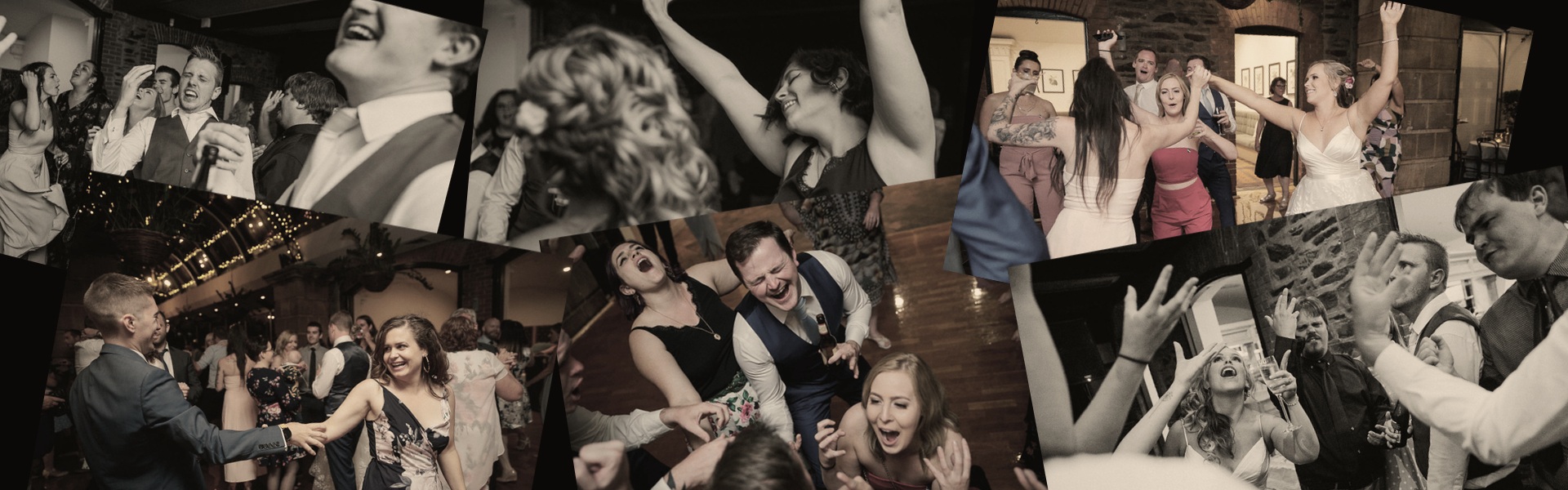 Dance floor party collage